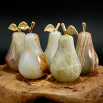 Green Calcite Carved Crystal Pear, Pakistan