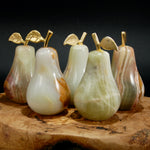Green Calcite Carved Crystal Pear, Pakistan