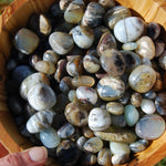 Blue Andean Opal Crystal Tumbled Stones, Peru
