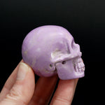AAA Lavender Phosphosiderite Carved Crystal Skull, Peru