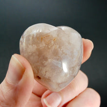 Load image into Gallery viewer, Sakura Flower Agate Heart Shaped Palm Stone, Madagascar

