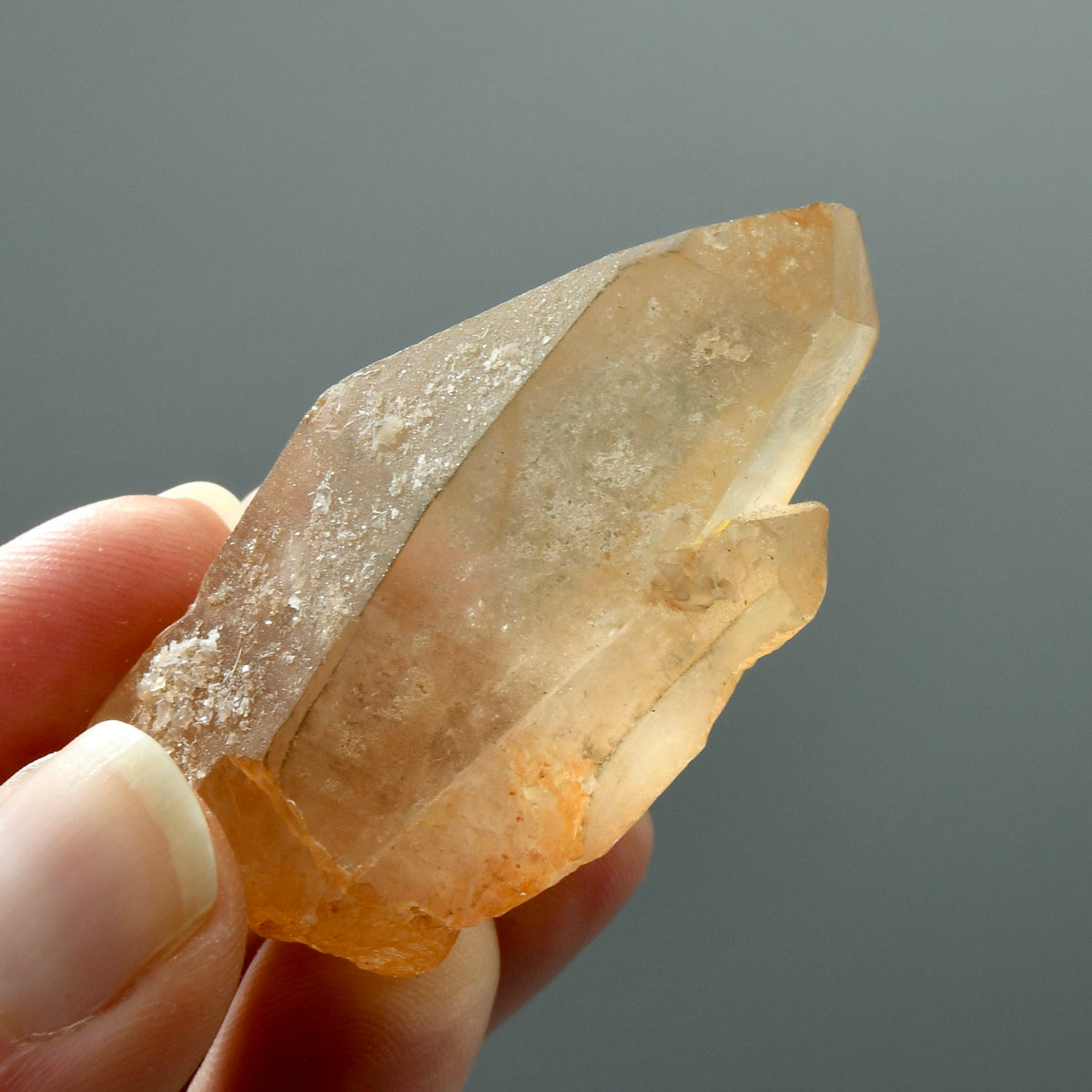 Record Keeper Tantric Twin Pink Shadow Smoky Scarlet Temple Lemurian Seed Quartz Crystal, Serra do Cabral, Brazil