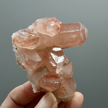Load image into Gallery viewer, ET Crown Tantric Twin Strawberry Pink Scarlet Temple Lemurian Quartz Crystal Cluster Dreamsicle, Serra do Cabral, Brazil
