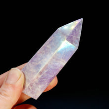 Load image into Gallery viewer, ONE 3.5in Angel Aura Lepidolite Crystal Tower, Purple Lithium Mica Crystals, Madagascar
