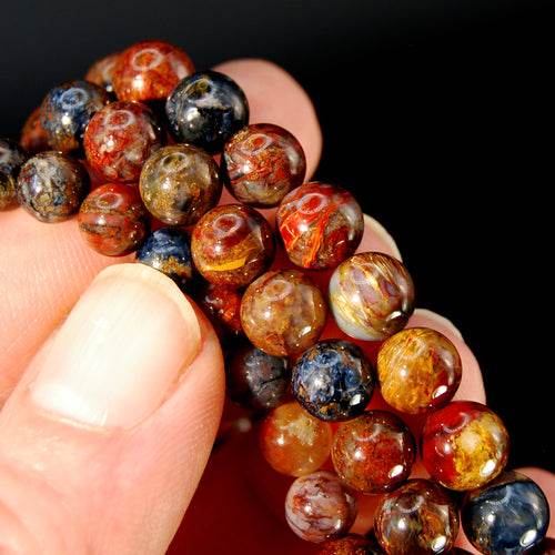 Pietersite Crystal Bracelet, 8mm Natural Gemstone Beads