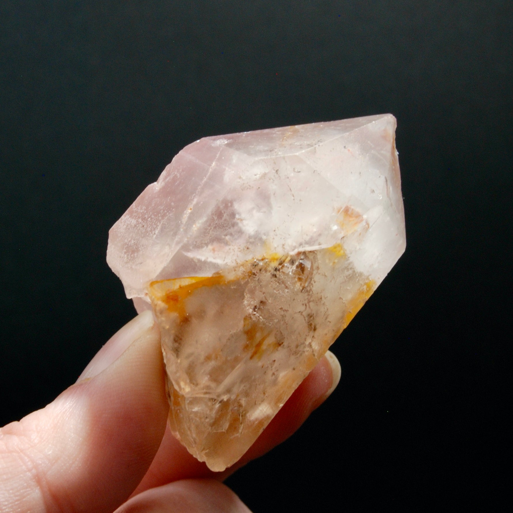 Rare Devic Temple Hematoid Pink Lithium Lemurian Quartz Crystal Starbrary, Brazil