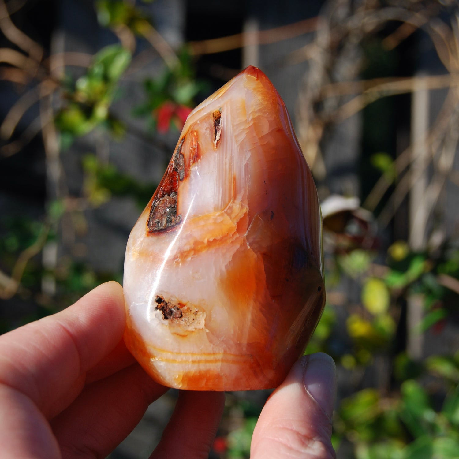 Carnelian Crystal Flame, Carnelian Agate Freeform Tower, Madagascar