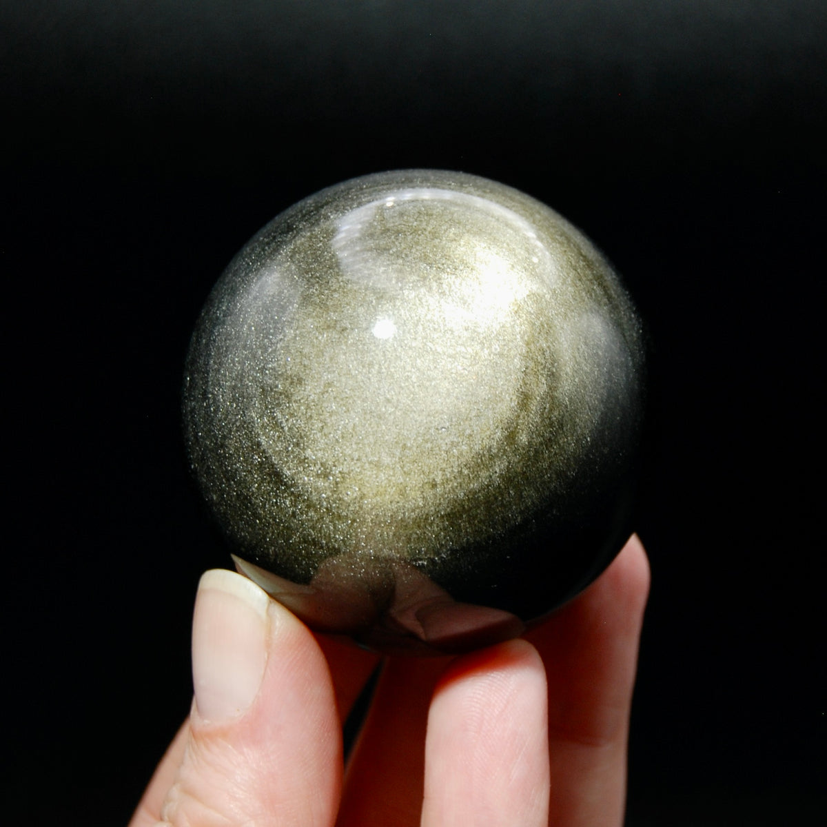 Gold Sheen Obsidian Crystal Sphere