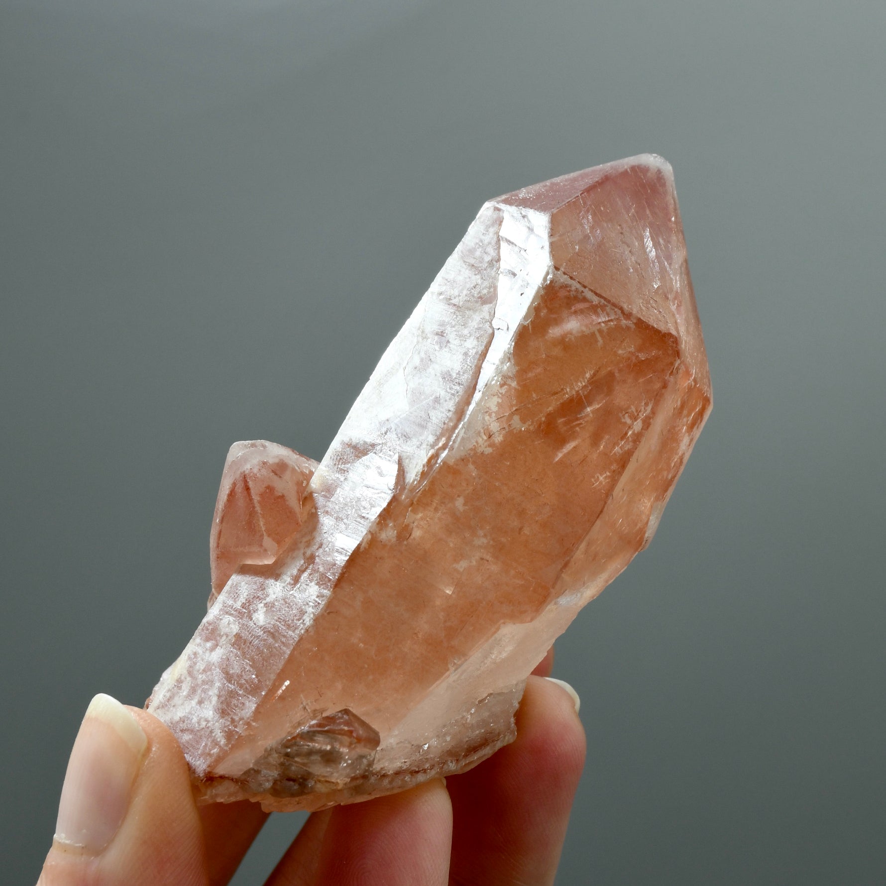 Tantric Twin Strawberry Pink Scarlet Temple Lemurian Seed Quartz Crystal Starbrary Dreamsicle, Brazil