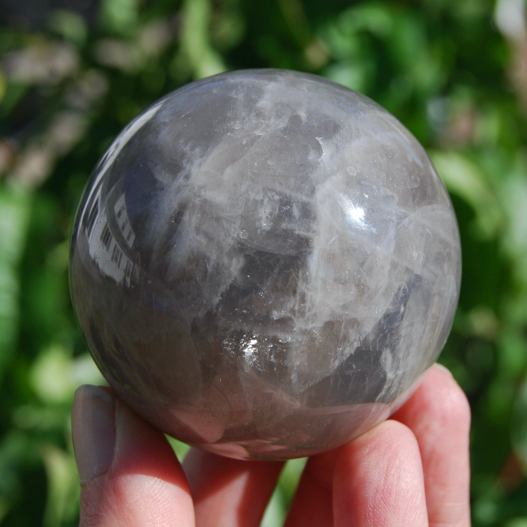 Blue Rose Quartz Crystal Sphere