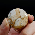 Scenic Picture Jasper Cabochon, Round Jasper Cab