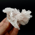 Pink Faden Quartz Crystal Cluster, Colombia