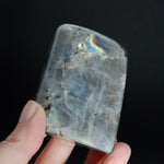 Purple Labradorite Crystal Freeform Tower, Super Flashy Spectrolite