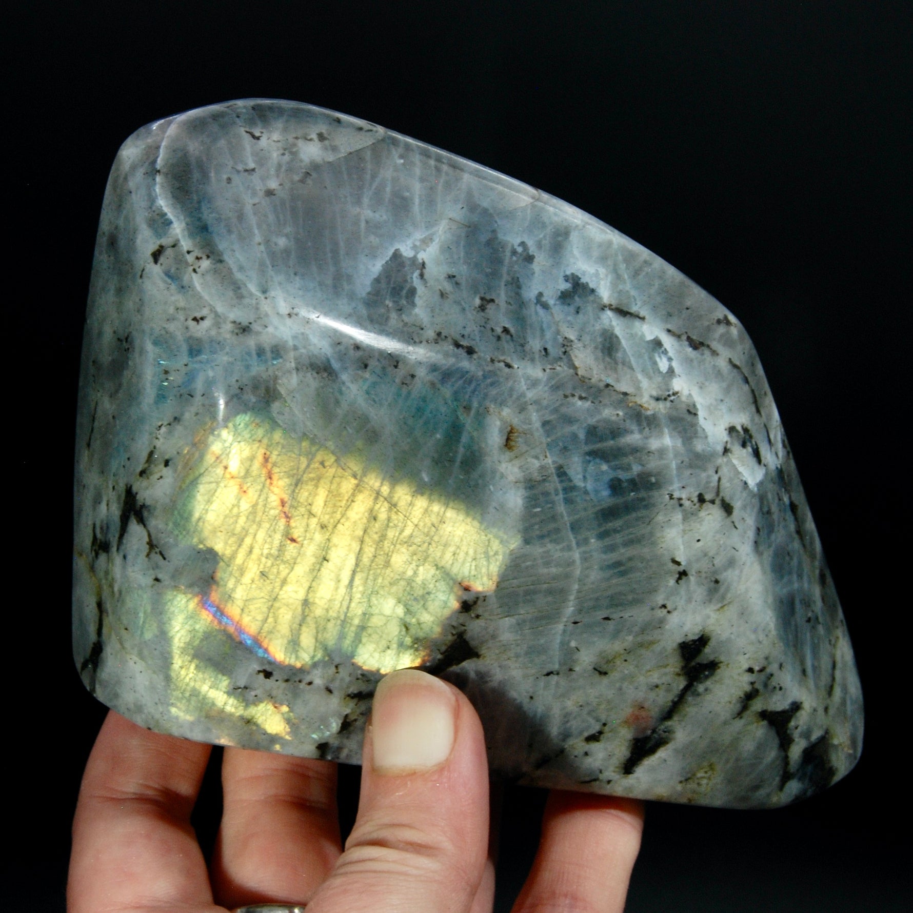 Yellow Labradorite Crystal Freeform Tower