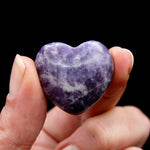 Purple Lepidolite Crystal Heart 30mm