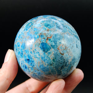 Large Blue Apatite Crystal Sphere, Madagascar