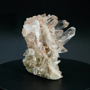 Rare Pink Himalayan Samahdi Quartz Crystal Cluster Chlorite, Kullu Valley, India
