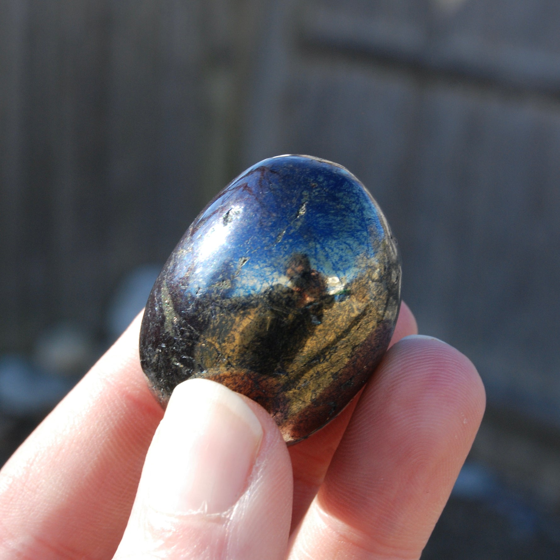 RARE Covellite Crystal Tumbled Stones, AAA Top Quality Blue Covelite, Peru