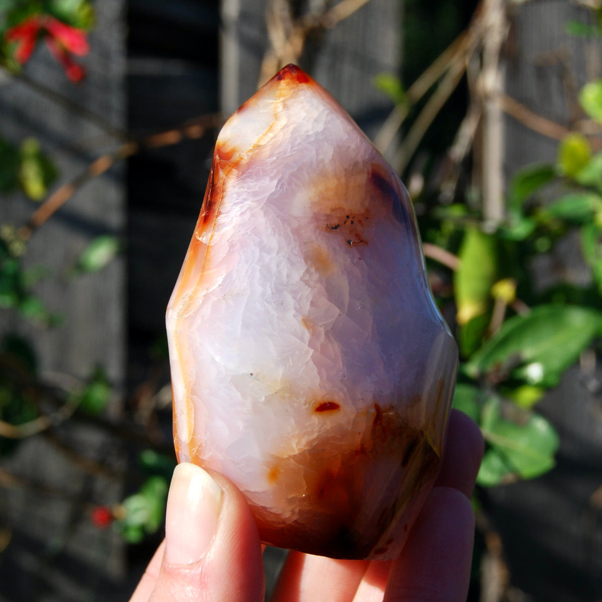 Carnelian Crystal Flame, Carnelian Agate Freeform Tower, Madagascar