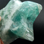 Large Green Fluorite Crystal Star Shaped Bowl
