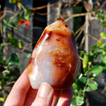 Carnelian Crystal Flame, Carnelian Agate Freeform Tower, Madagascar