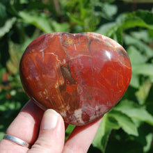 Load image into Gallery viewer, Petrified Wood Crystal Heart Shaped Palm Stone
