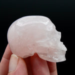 2in Rose Quartz Crystal Skull, Realistic Carved Crystal