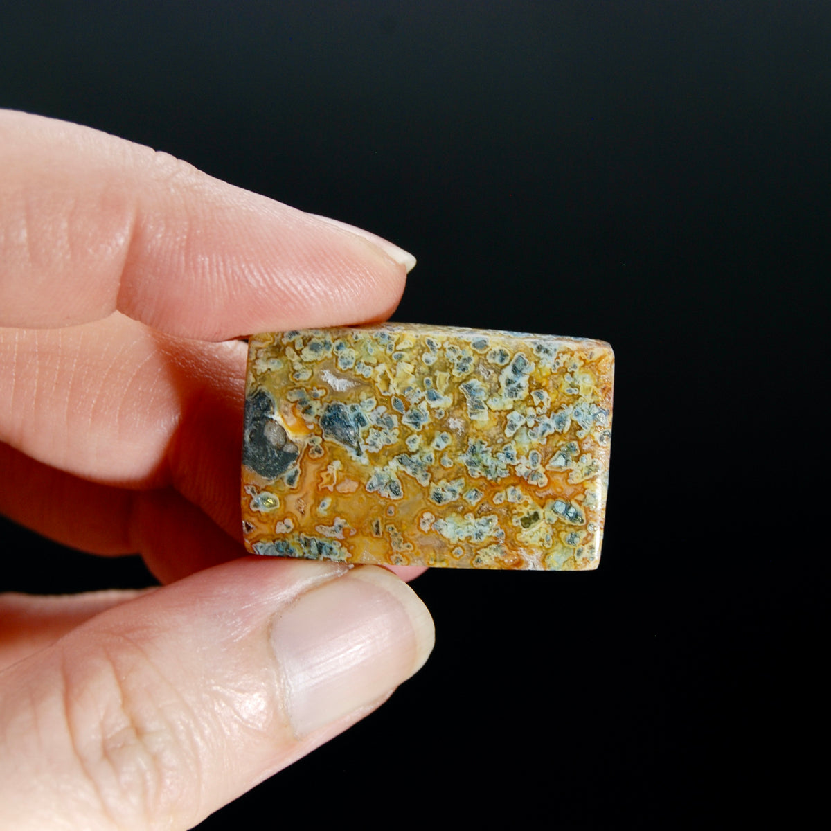 Marcasite Agate Matrix Rectangle Cabochon, Indonesia