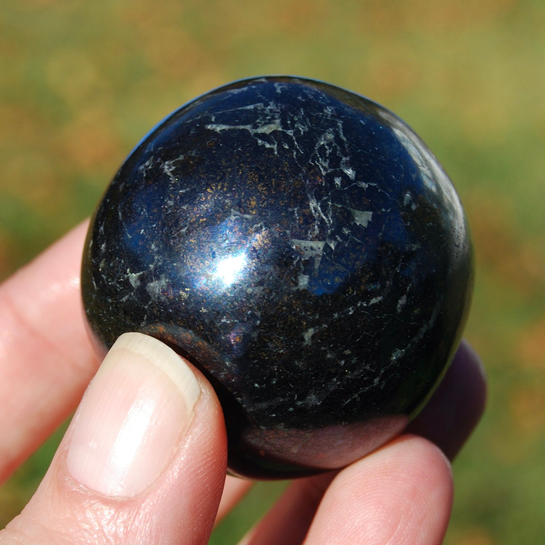 RARE Covellite Crystal Sphere, AAA Top Quality Blue Covelite, Peru