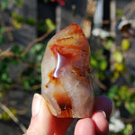 Carnelian Crystal Flame, Carnelian Agate Freeform Tower, Madagascar