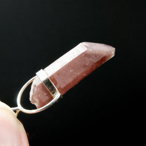 Darkest Purple Dreamsicle Lithium Lemurian Seed Crystal Starbrary Pendant for Necklace, Brazil
