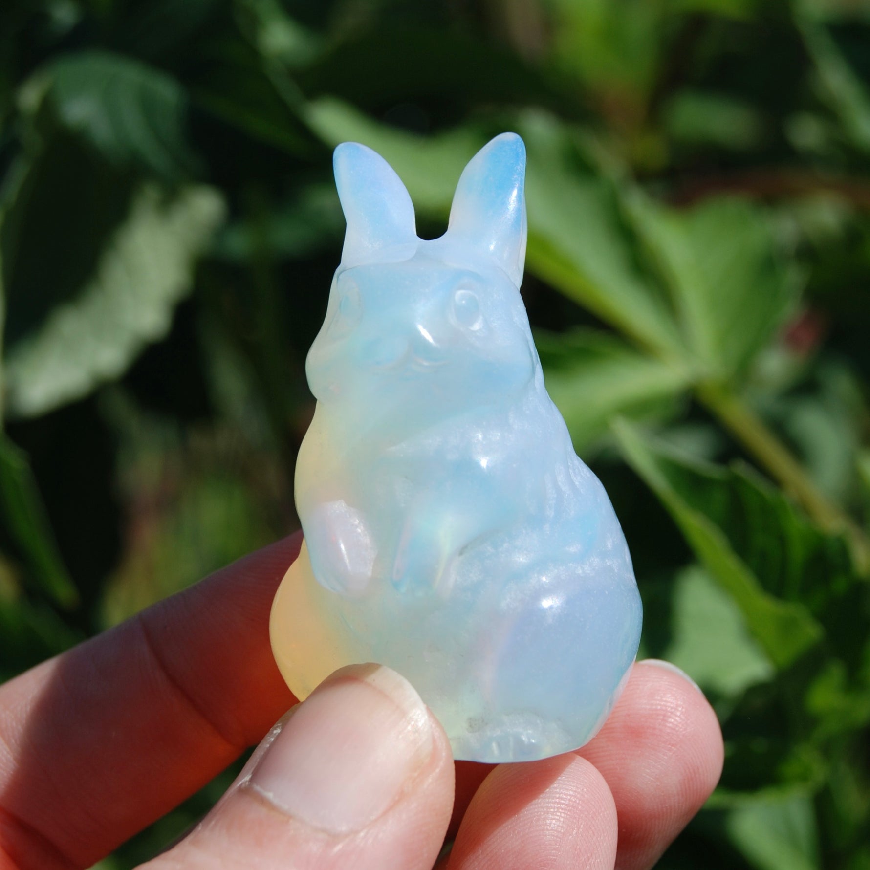 Opalite Carved Crystal Rabbit