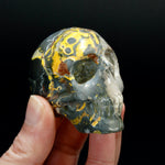 Bumblebee Jasper Carved Crystal Skull, Indonesia