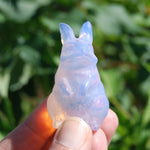 Pink Opalite Carved Crystal Rabbit