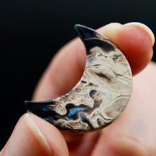 Load image into Gallery viewer, Fossilized Palm Root Crescent Moon Cabochon
