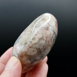 Sakura Flower Agate Palm Stone, Pink Lavender Green Sakura Agate, Madagascar