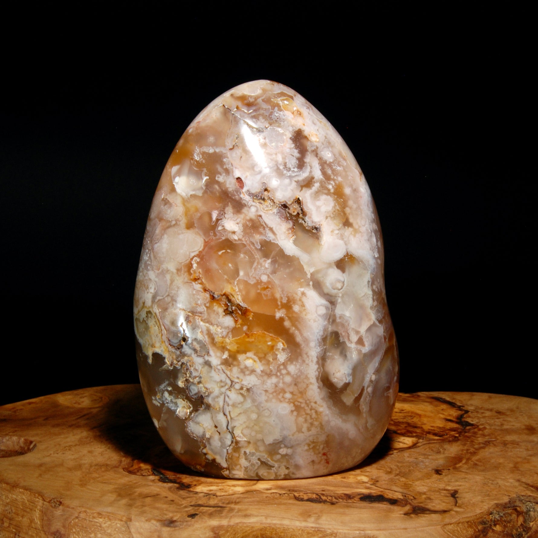 Sakura Flower Agate Crystal Freeform Tower, Pink Lavender Peach Sakura Agate,  Madagascar