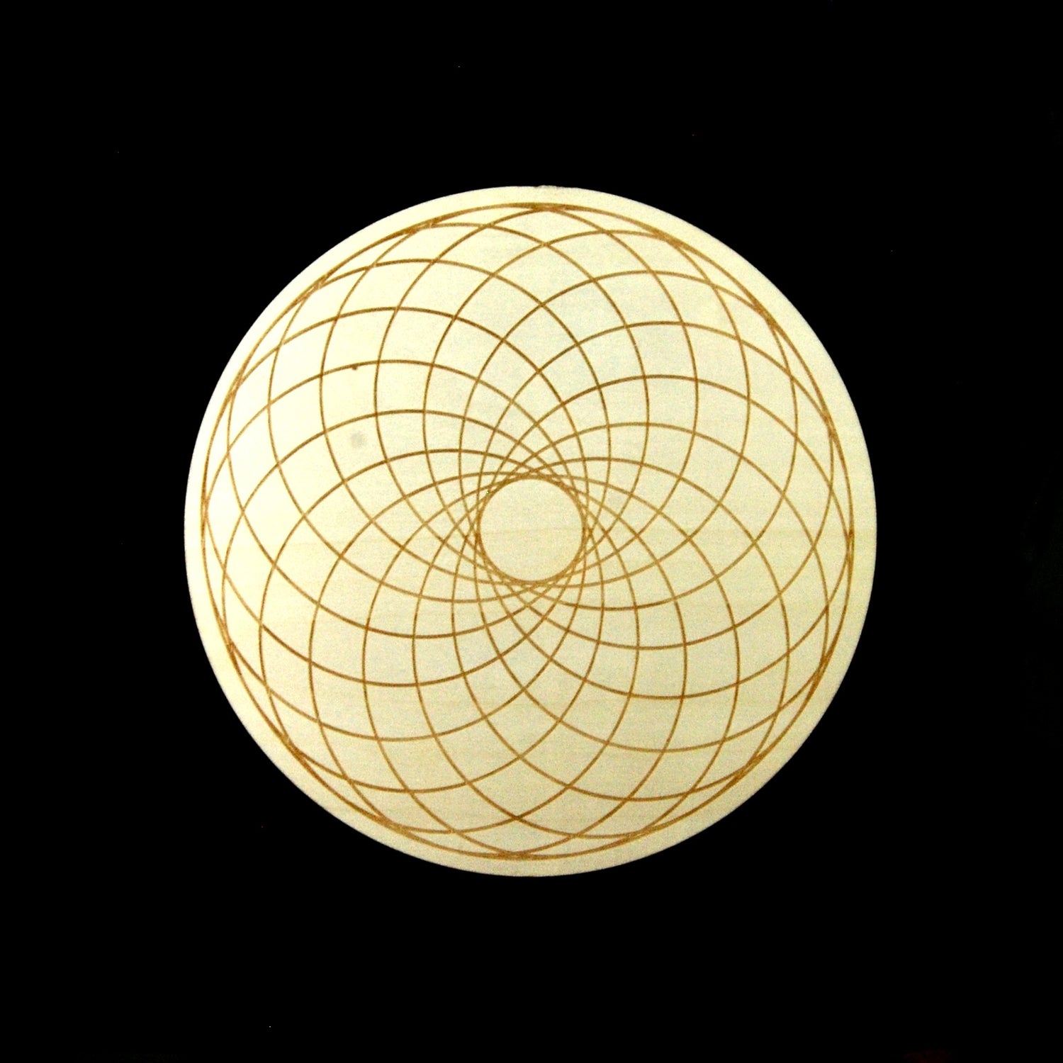 12in Large Wood TORUS Crystal Grid Sacred Geometry Energy Field