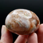 Sakura Flower Agate Palm Stone, Pink Lavender Green Sakura Agate, Madagascar