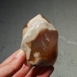 Flower Agate Carved Crystal Flame 