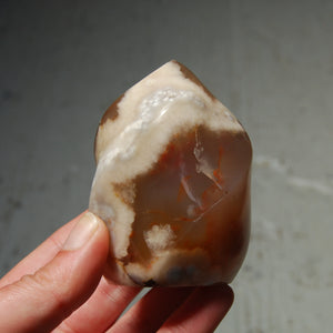 Flower Agate Carved Crystal Flame 