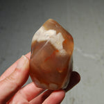 Flower Agate Carved Crystal Flame 