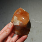 Flower Agate Carved Crystal Flame 