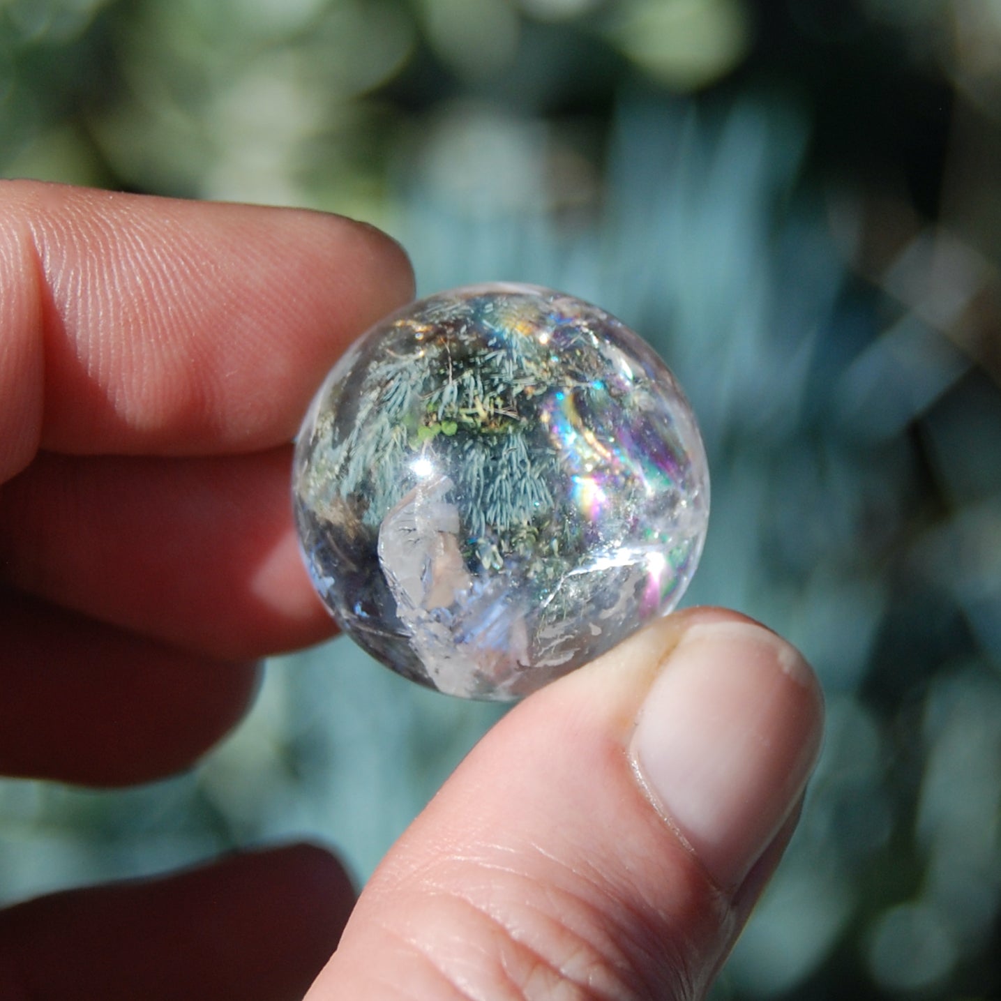 Rainbow Clear Quartz Polished Crystal Spheres