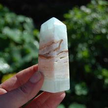 Load image into Gallery viewer, Caribbean Blue Calcite Crystal Tower with Aragonite
