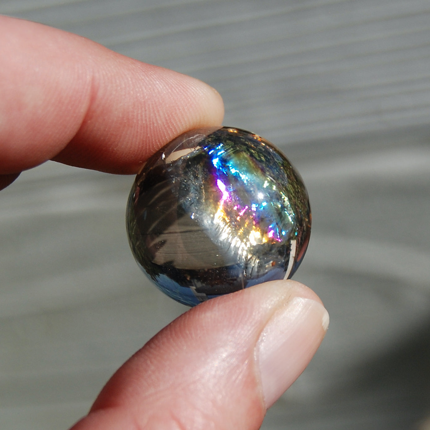 Rainbow Smoky Quartz Crystal Sphere