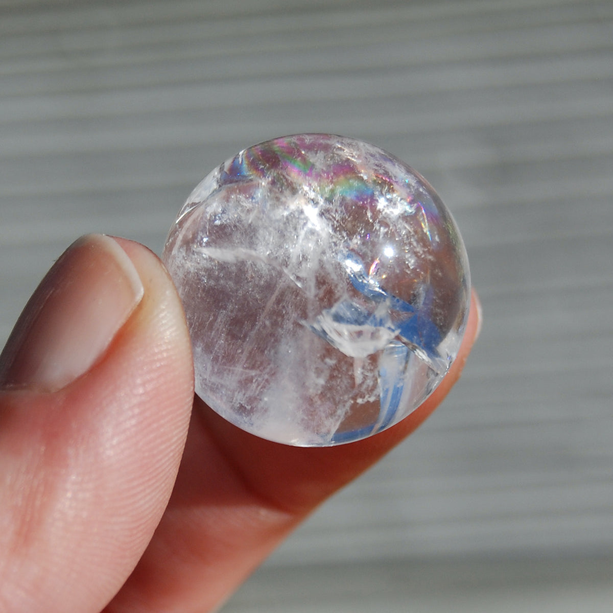 Rainbow Clear Quartz Polished Crystal Spheres