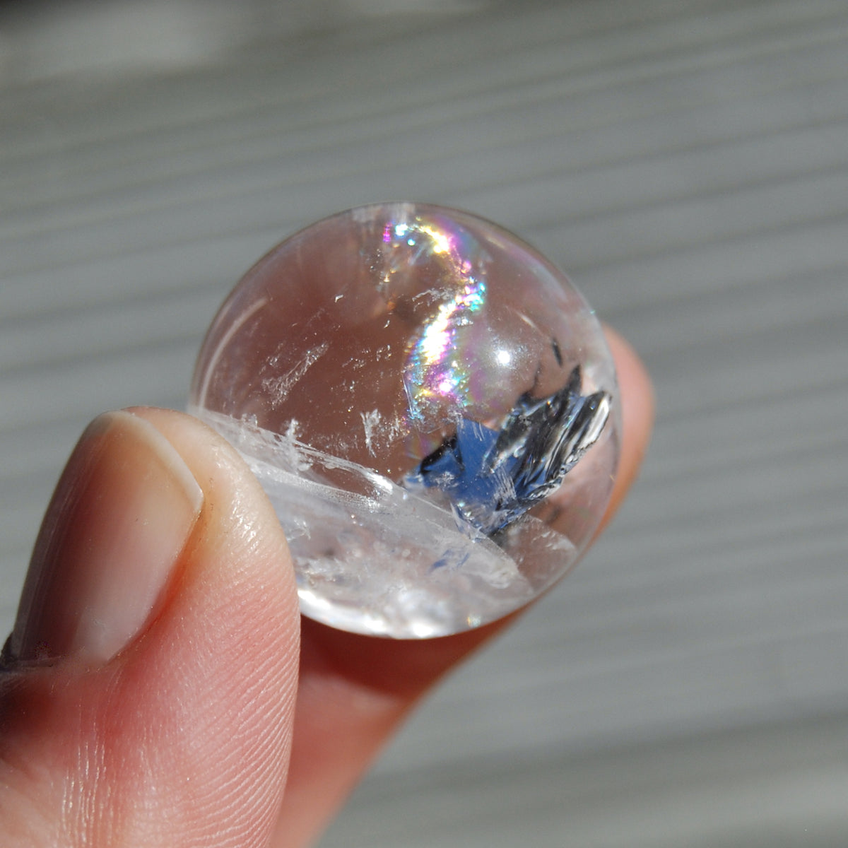 Rainbow Clear Quartz Polished Crystal Spheres