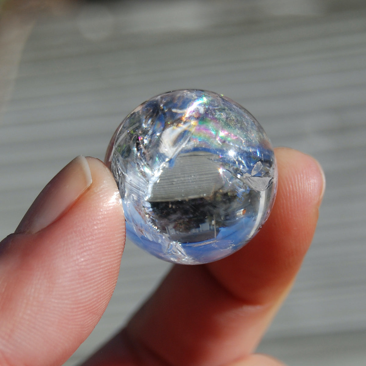 Rainbow Clear Quartz Polished Crystal Spheres