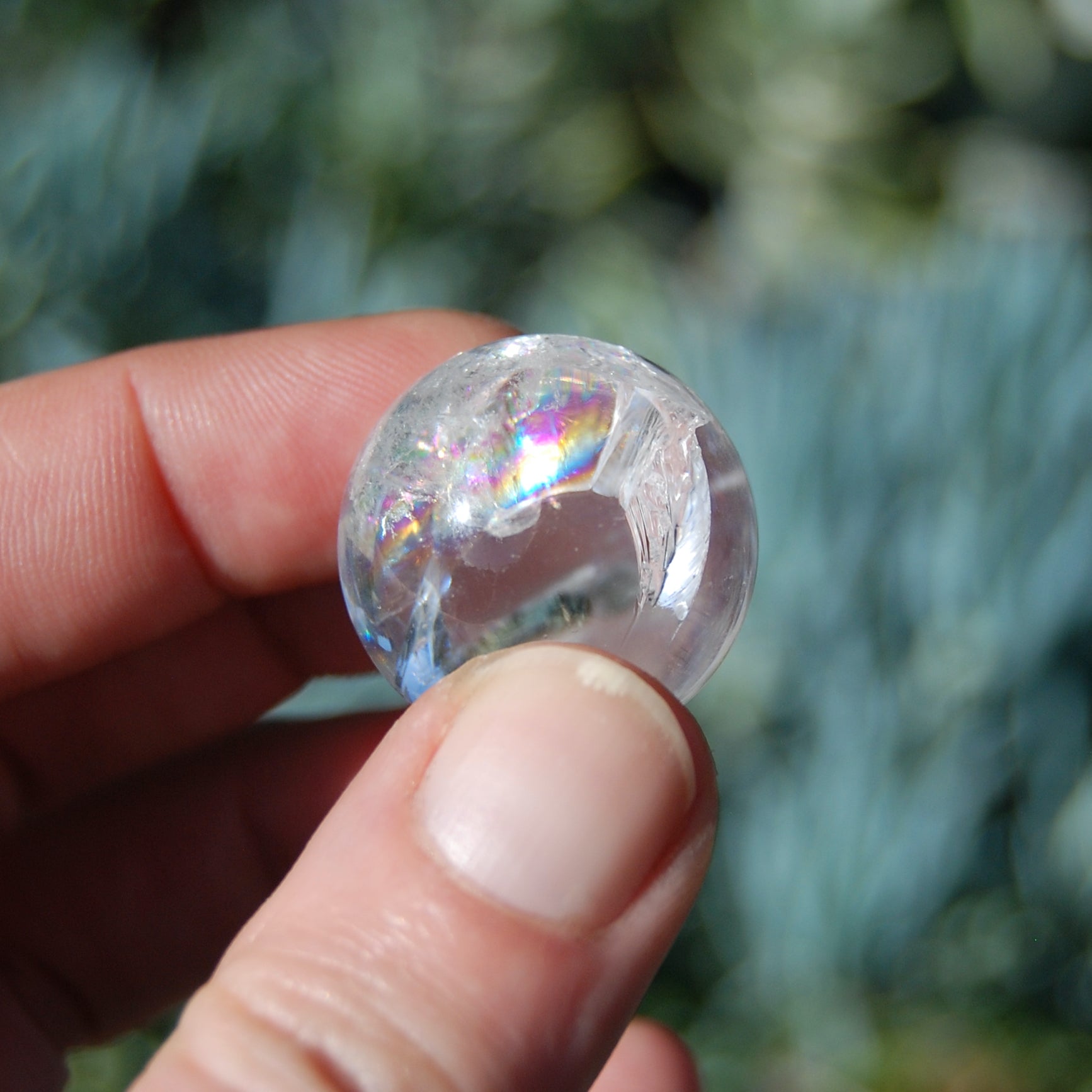 Rainbow Clear Quartz Polished Crystal Spheres